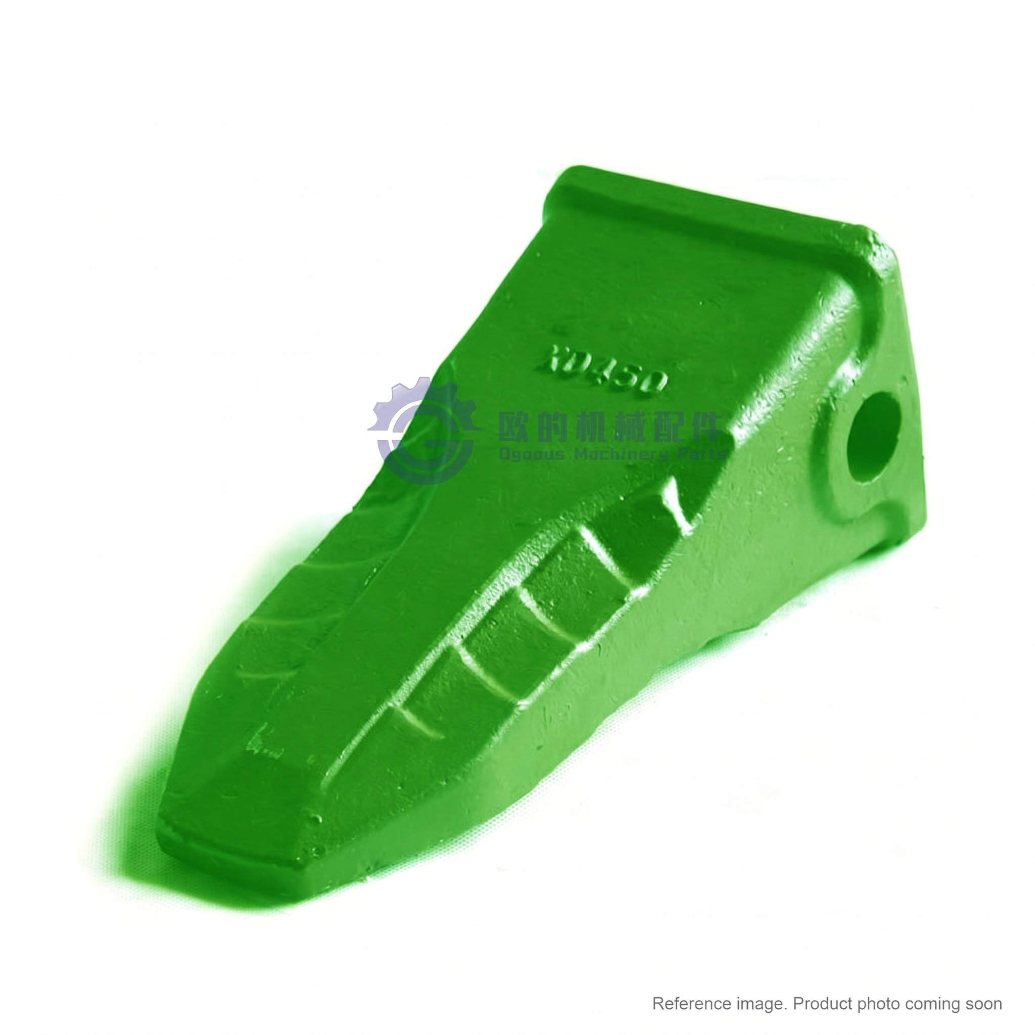 Hyundai 61E70023 Bucket Tooth three-quarter angle product photo | stocked in BC, ships Canada-wide