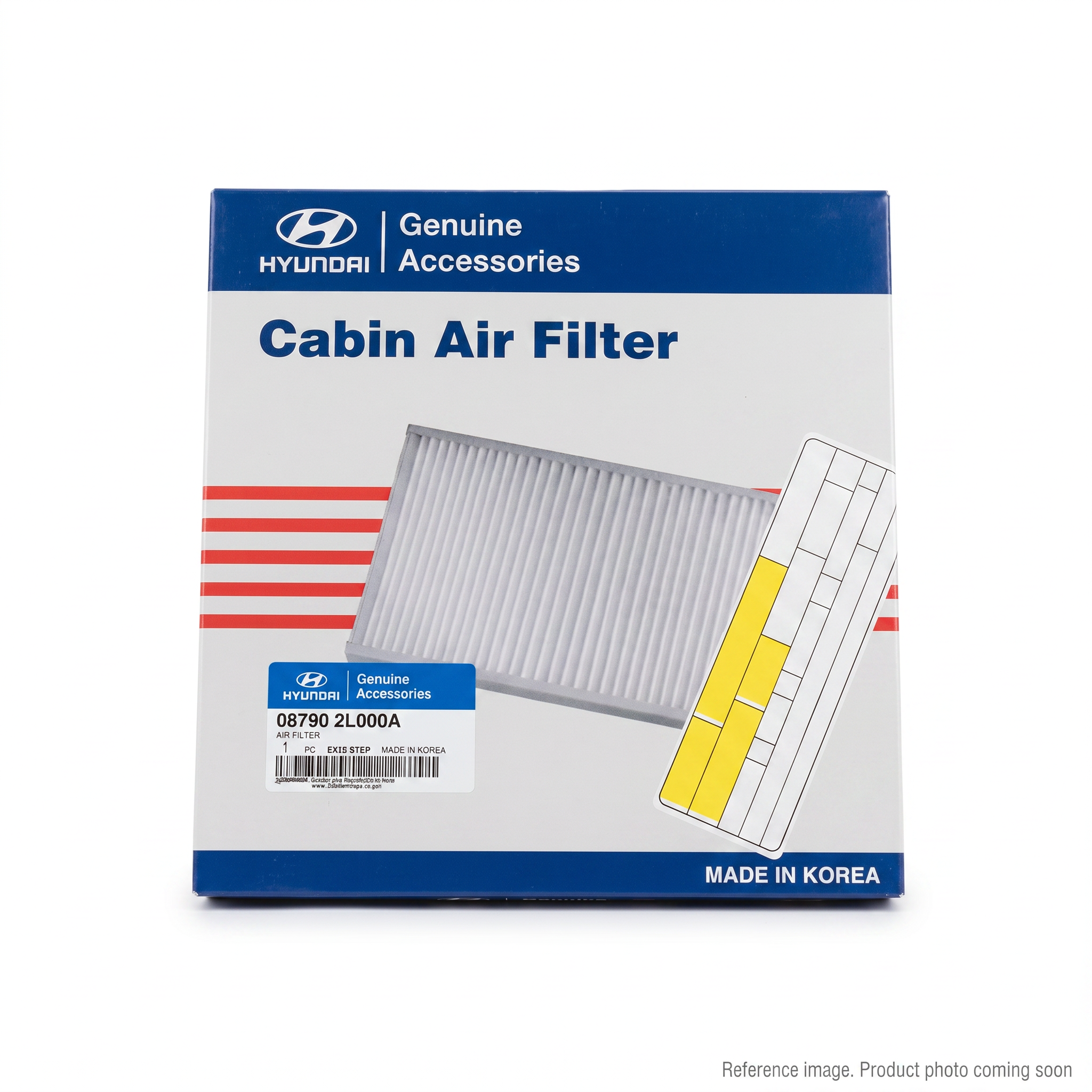 Hyundai 81N826102 Cabin Air Filter three-quarter angle product photo | stocked in BC, ships Canada-wide