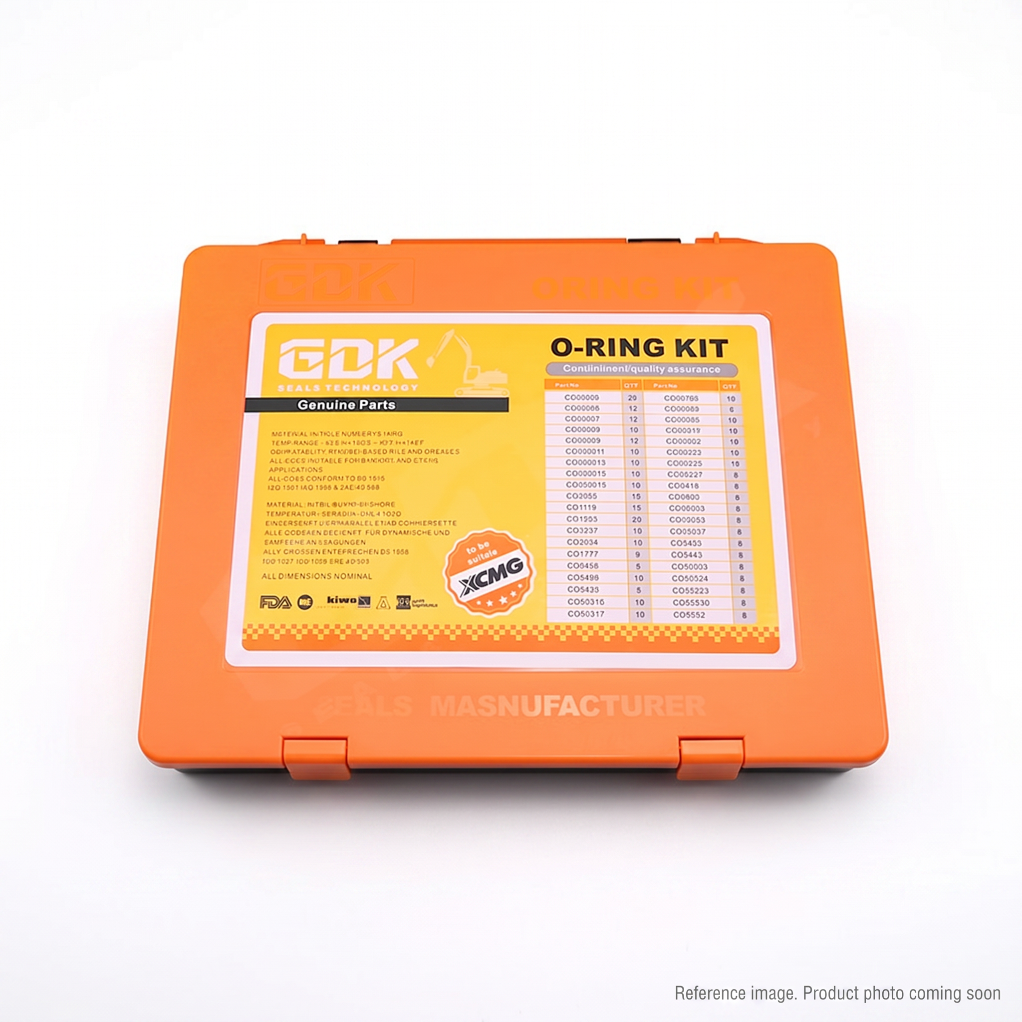 XCMG 860125789 O-Ring three-quarter angle product photo | stocked in BC, ships Canada-wide