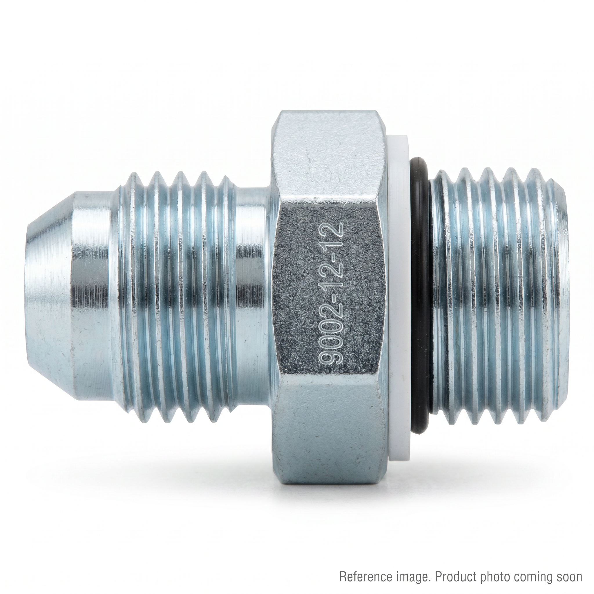 Adaptall 9002-12-12 Hydraulic Adapters three-quarter angle product photo | stocked in BC, ships Canada-wide