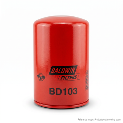 Baldwin BD103 Dual-Flow Lube Spin-On Oil Filter front product photo | stocked in BC, ships Canada-wide