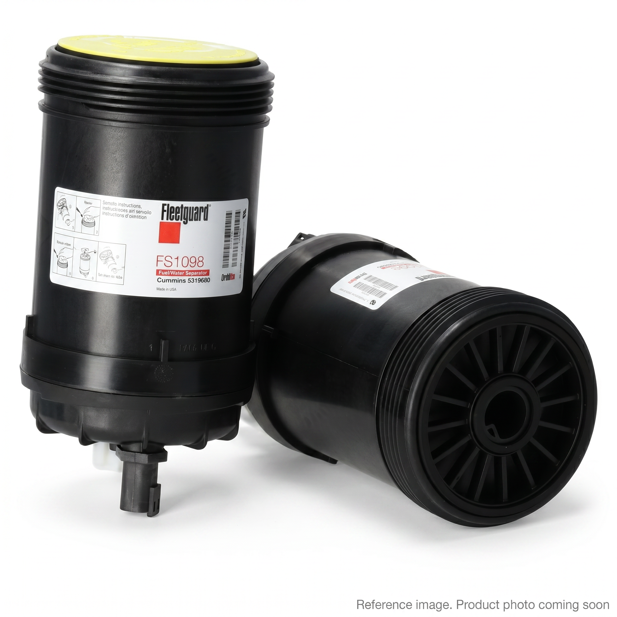 Fleetguard F8100S Fuel Water Separator Spin-on Filter alternate angle product photo | stocked in BC, ships Canada-wide