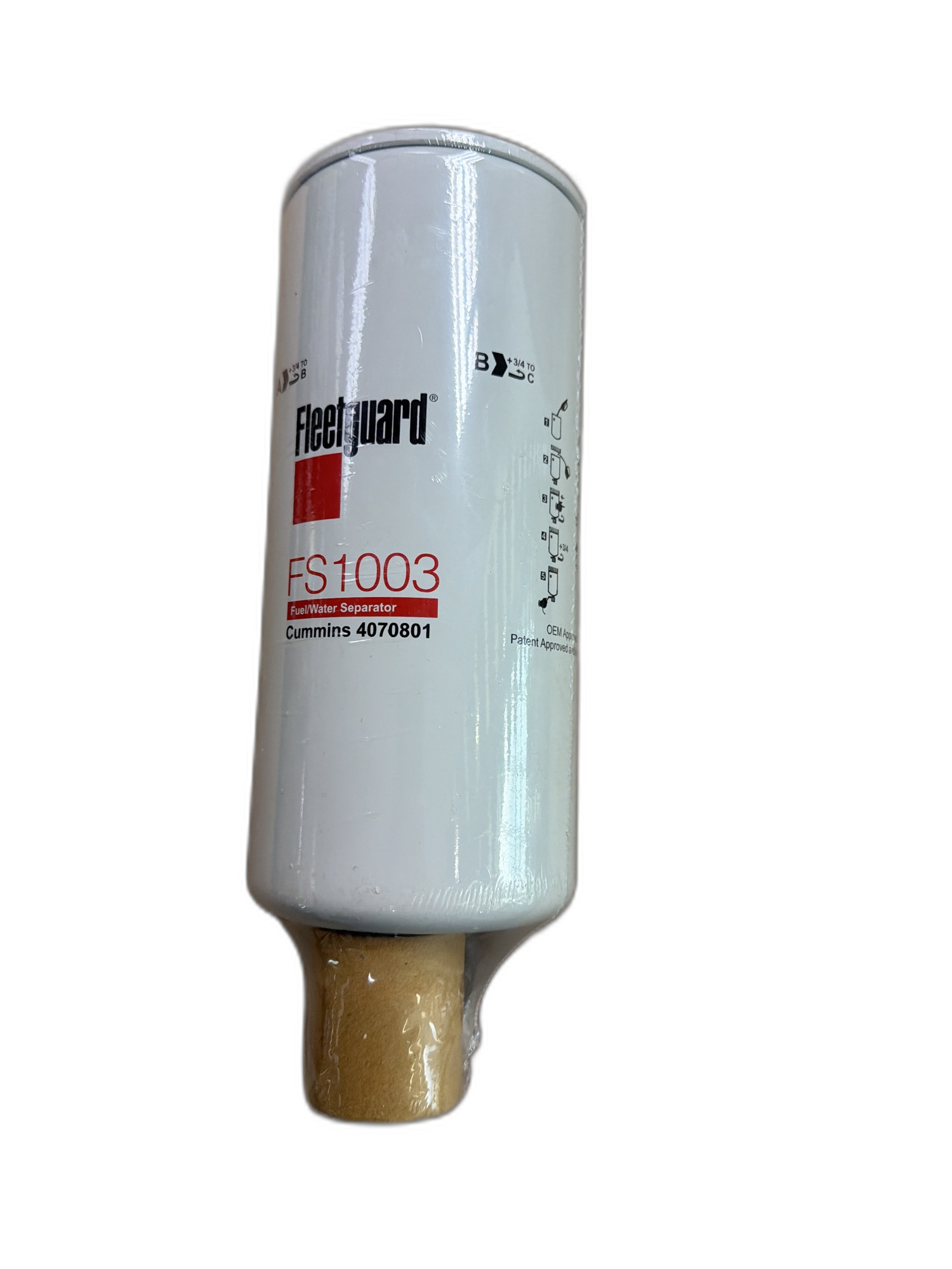FS1003 Fleetguard Fuel/Water Separator - Fits Cummins 3406889 application family, Cummins 4070801 application family