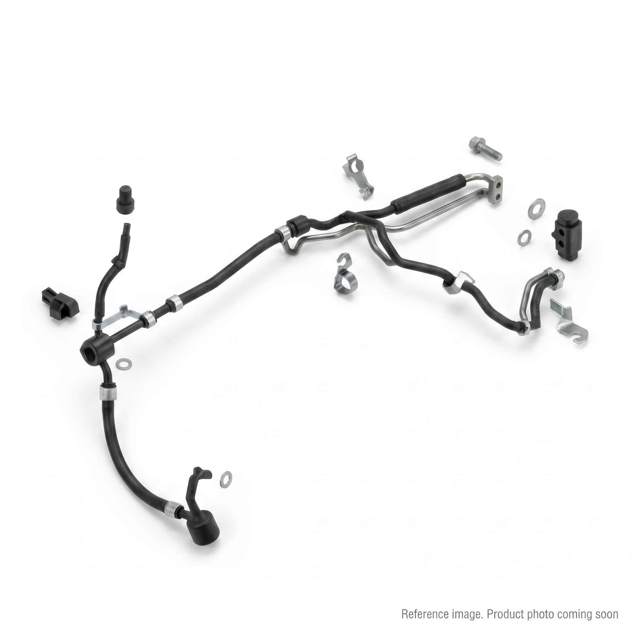Hyundai P620044010 Threaded Hose Assembly three-quarter angle product photo | stocked in BC, ships Canada-wide