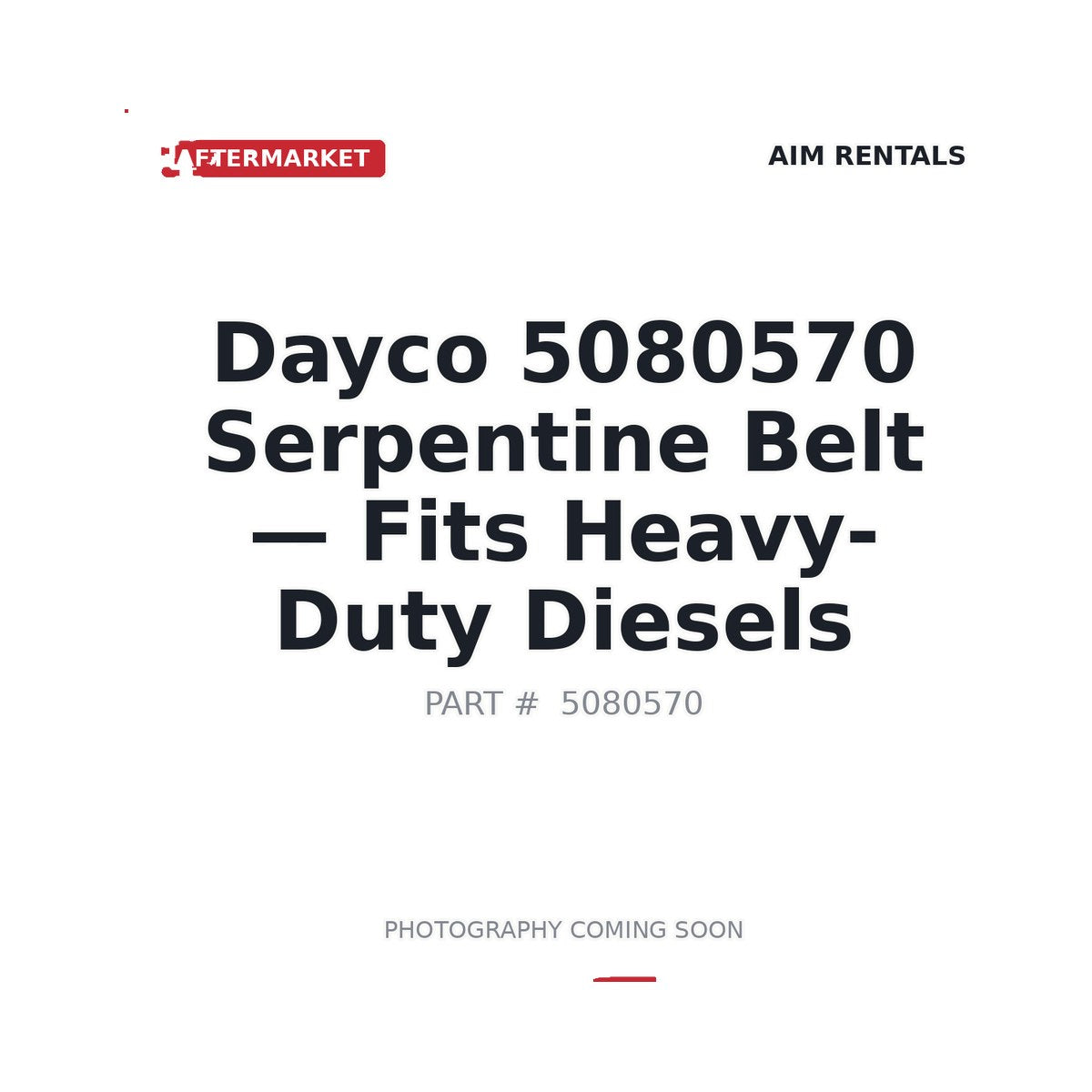 5080570 5080570 Belts . Fits Heavy-Duty Diesels