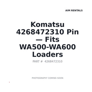Komatsu 4268472310 Pins . Fits WA500-WA600 Loaders | Fits Komatsu WA500, WA600 wheel loaders | Stocked in BC, Ships Canada-Wide
