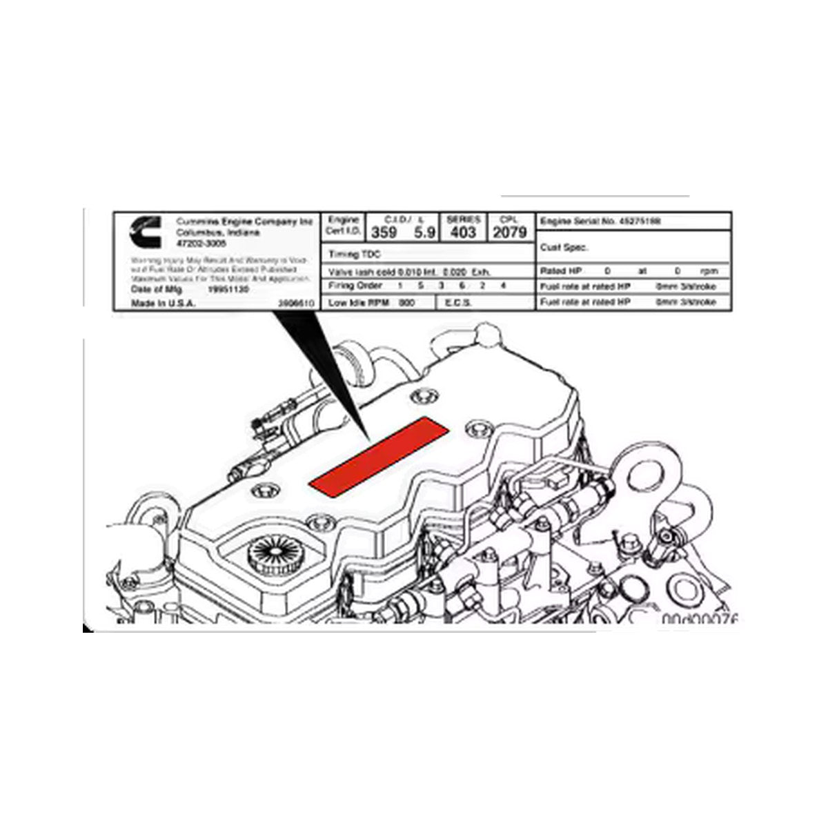 5560967 Cummins Injector Fuel Supply Tube