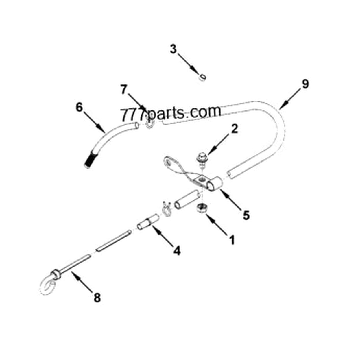 3907708 Cummins Engine Oil Dipstick - Fits Cummins 4B3.9, Cummins 6B5.9
