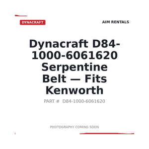 Dynacraft D84-1000-6061620 Belts | Fits Paccar (Kenworth/Peterbilt) | Stocked in BC, Ships Canada-Wide