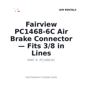 Fairview PC1468-6C Pneumatic Fittings | Fits 3/8 in lines | Stocked in BC, Ships Canada-Wide