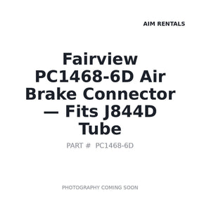 Fairview PC1468-6D Pneumatic Fittings | Fits J844D tube applications | Stocked in BC, Ships Canada-Wide