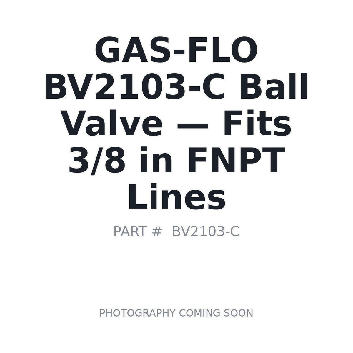BV2103-C BV2103-C Valves