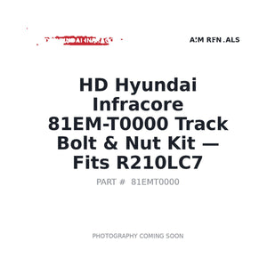 Hyundai 81EMT0000 Track Bolts & Nuts | Fits Hyundai R210LC7 | Stocked in BC, Ships Canada-Wide
