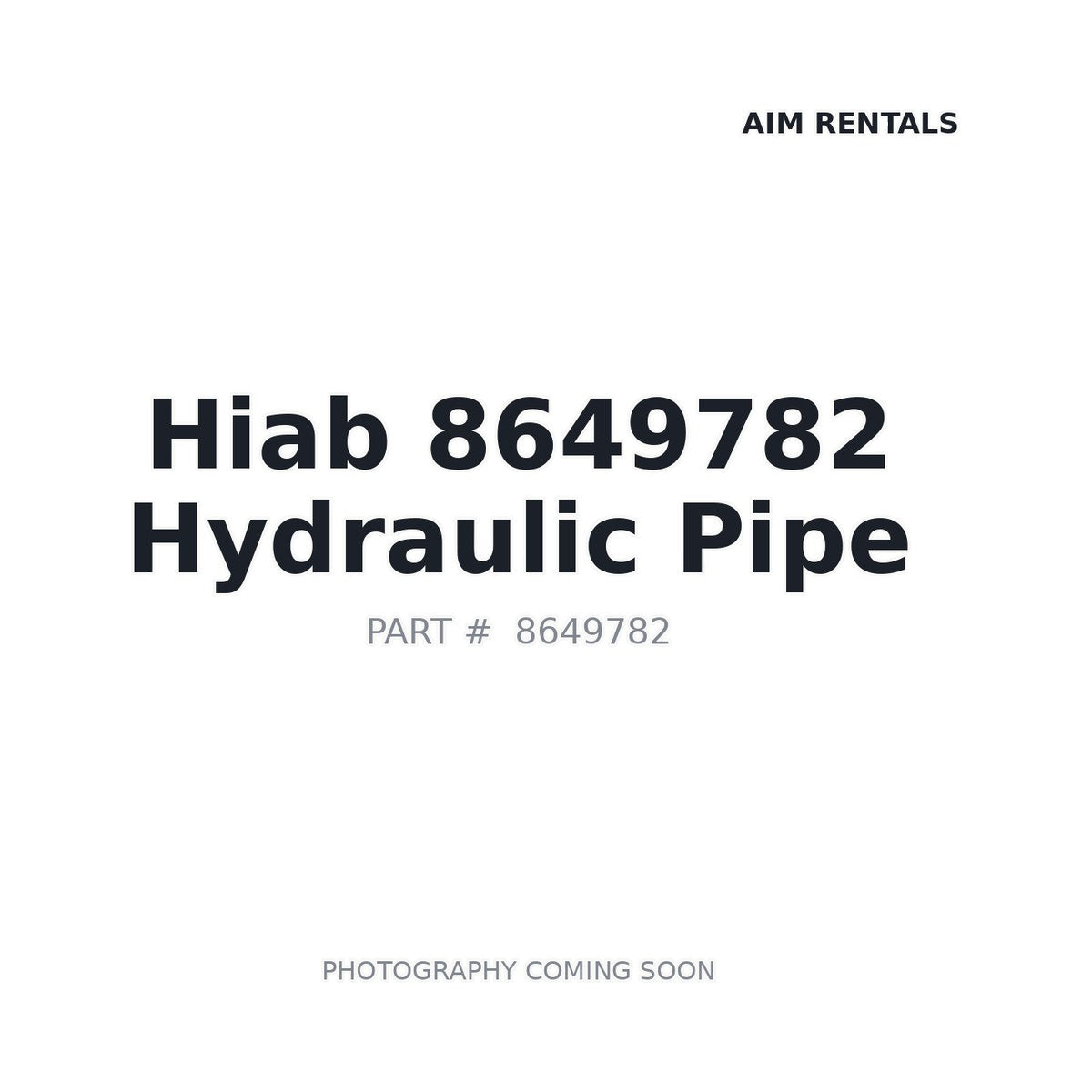 Hiab 8649782 Hydraulic Pipe