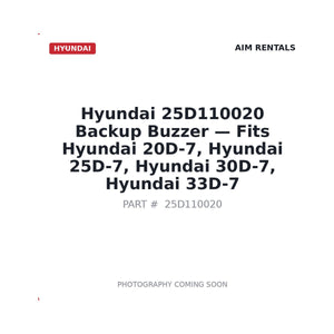 Hyundai 25D110020 Backup Buzzer . Fits 20D-7, 25D-7, 30D-7, 33D-7 | Fits Hyundai 20D-7, 25D-7 | Stocked in BC, Ships Canada-Wide