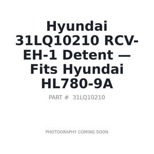 Hyundai 31LQ10210 RCV-EH-1 Detent . Fits HL780-9A | Fits Hyundai HL780-9A | Stocked in BC, Ships Canada-Wide