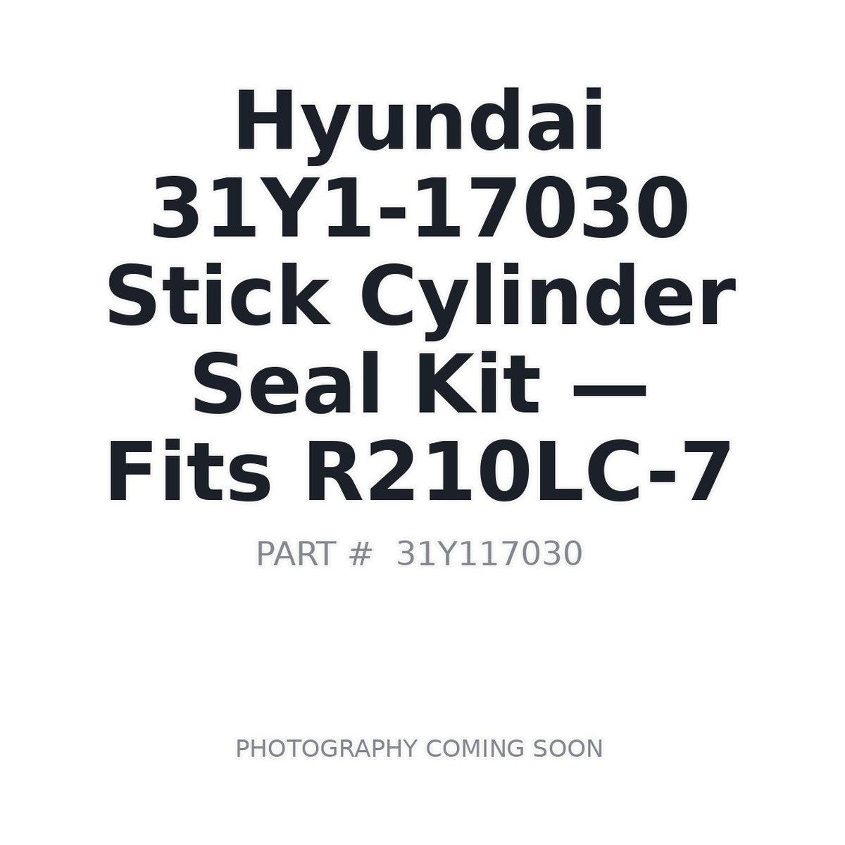 31Y1-17030 Hyundai Hydraulic Seals . Fits R210LC-7
