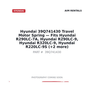 Hyundai 39Q741430 Travel Motor Spring . Fits R290LC-7A, R290LC-9, R320LC-9, R220LC-9S | Fits Hyundai R290LC-7A, R290LC-9 | Stocked in BC, Ships Canada-Wide
