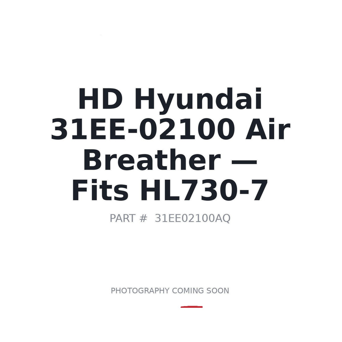 31EE-02100 Hyundai 31EE02100AQ Filters . Fits HL730-7