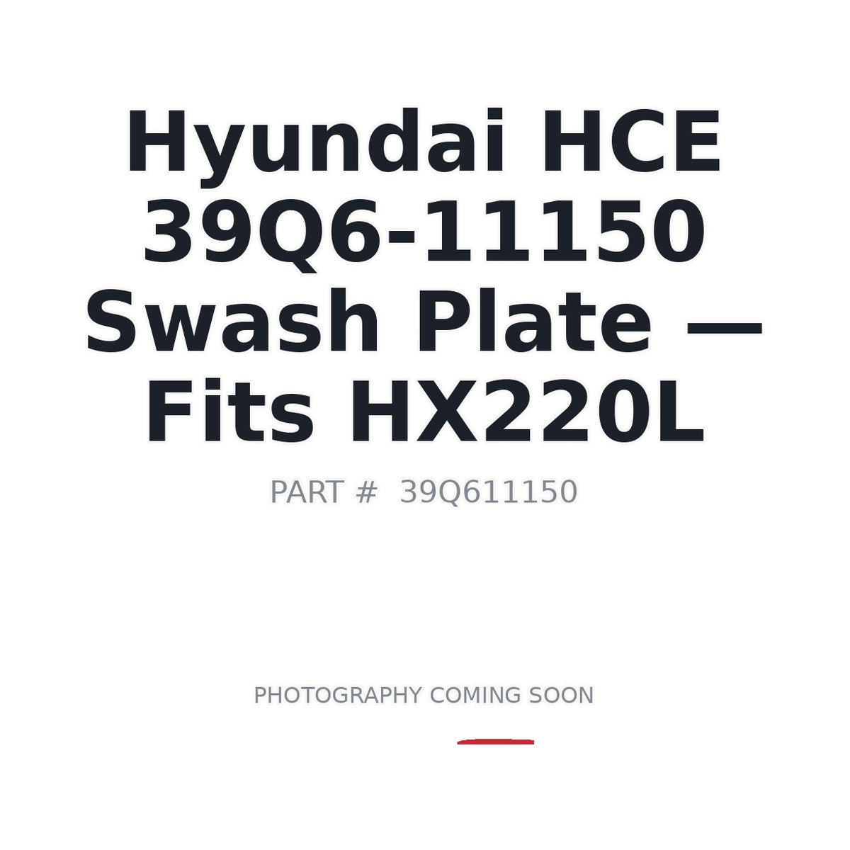 39Q6-11150 Hyundai 39Q6-11150 Hydraulic Pump Parts