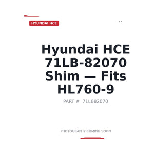 Hyundai HCE 71LB-82070 Shims | Fits Hyundai HL760-9 | Stocked in BC, Ships Canada-Wide