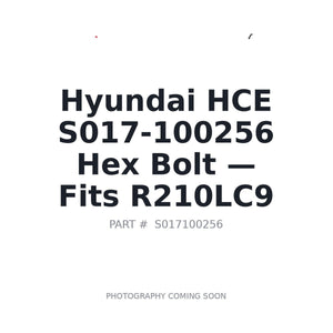 Hyundai HCE S017-100256 Fasteners | Fits Hyundai R210LC9 | Stocked in BC, Ships Canada-Wide