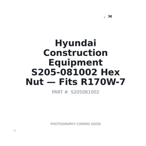Hyundai S205081002 Hardware . Fits R170W-7 | Fits Hyundai R170W-7 | Stocked in BC, Ships Canada-Wide