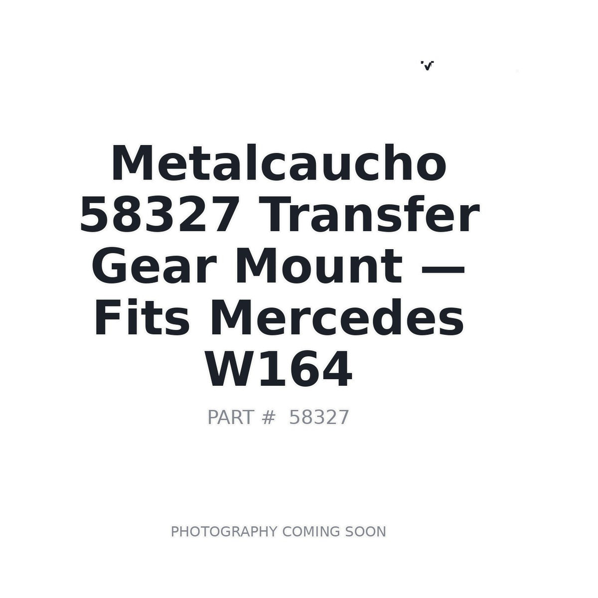 58327 58327 Suspension Mounts