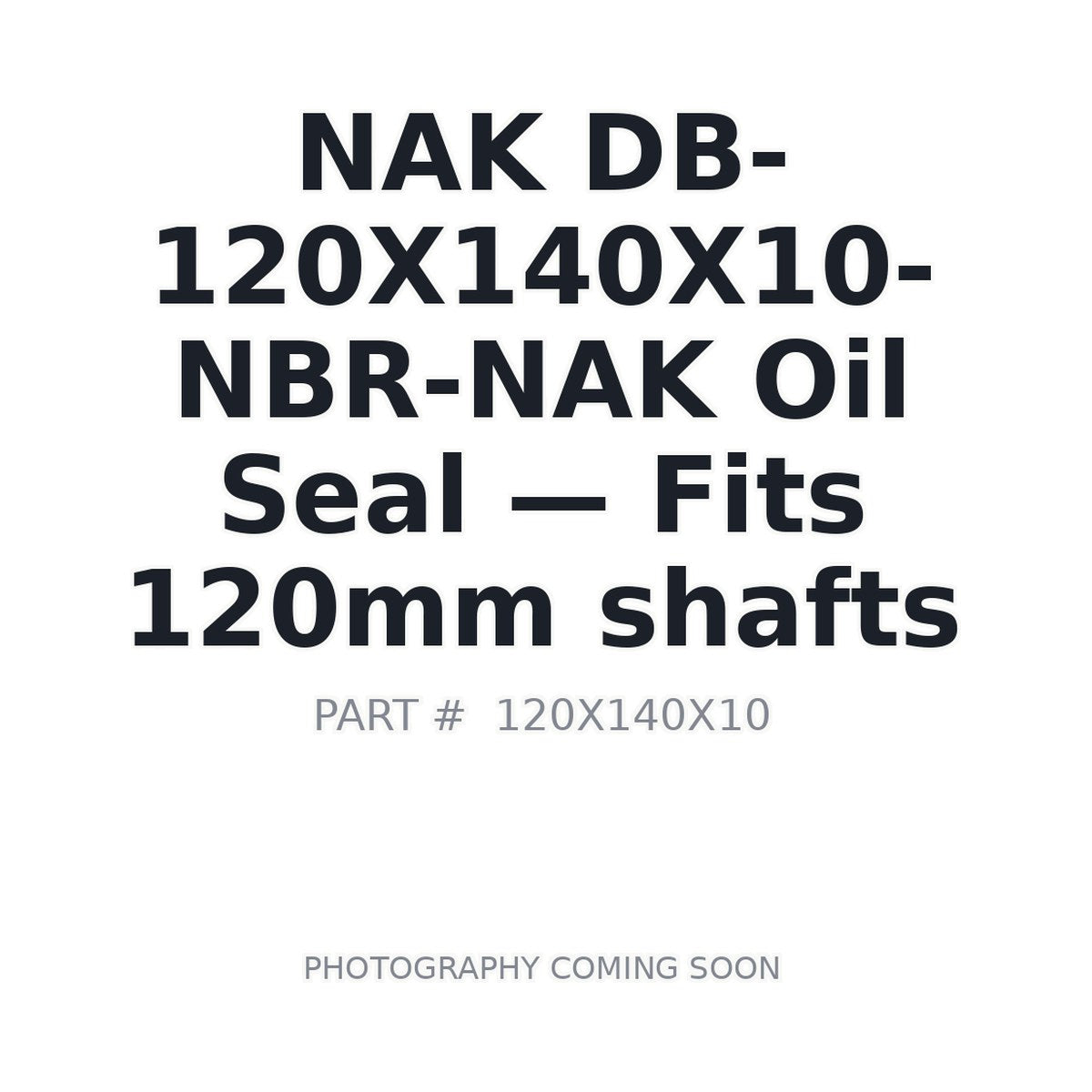 DB-120X140X10-NBR-NAK DB-120X140X10-NBR-NAK Oil Seals