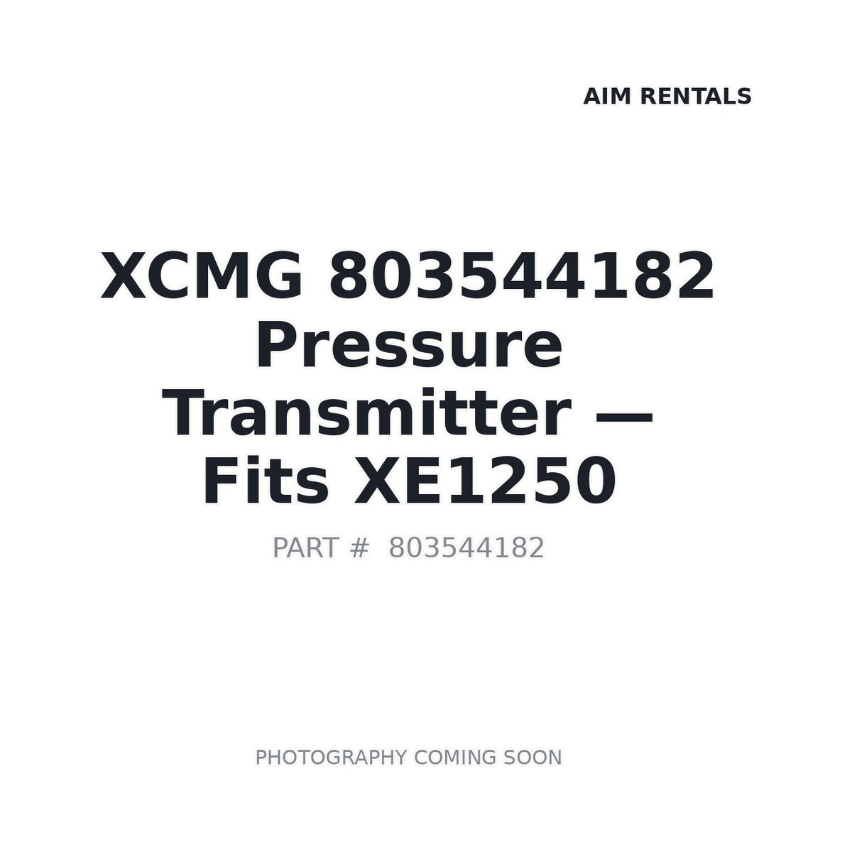 803544182 XCMG Sensors