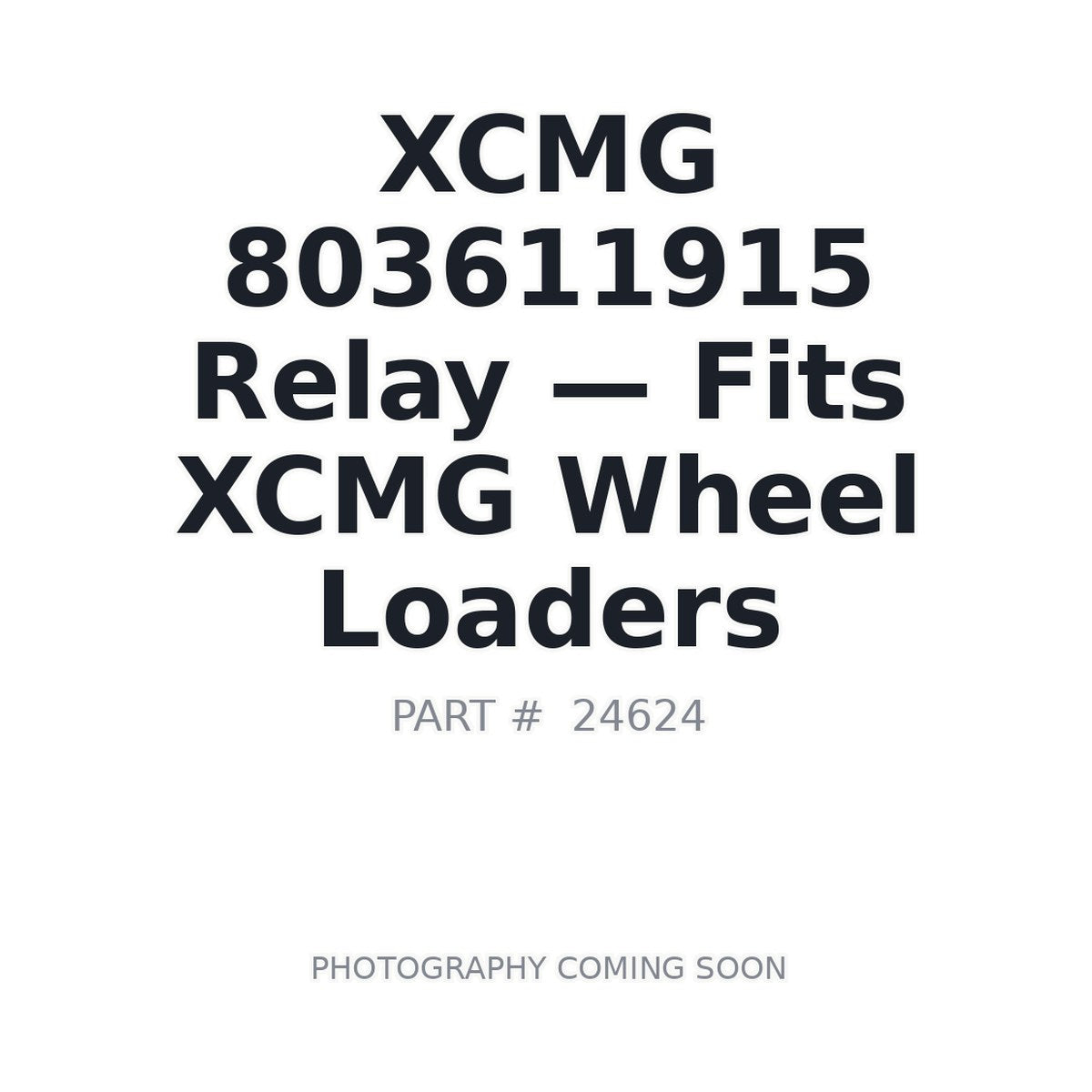 803611915 XCMG Relays