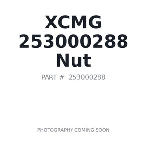 XCMG 253000288 Nut | Stocked in BC, Ships Canada-Wide