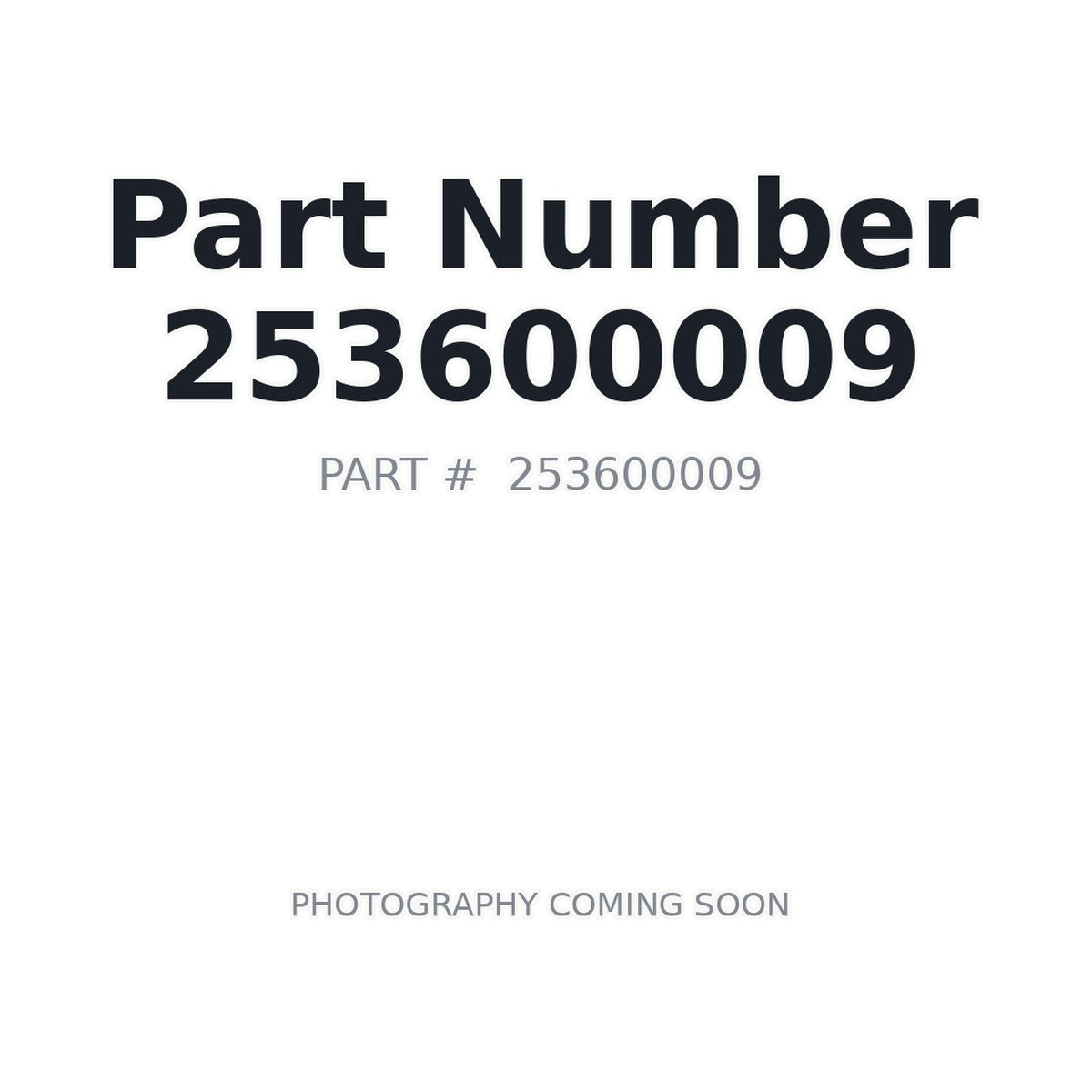 253600009 XCMG Part Number Placeholder