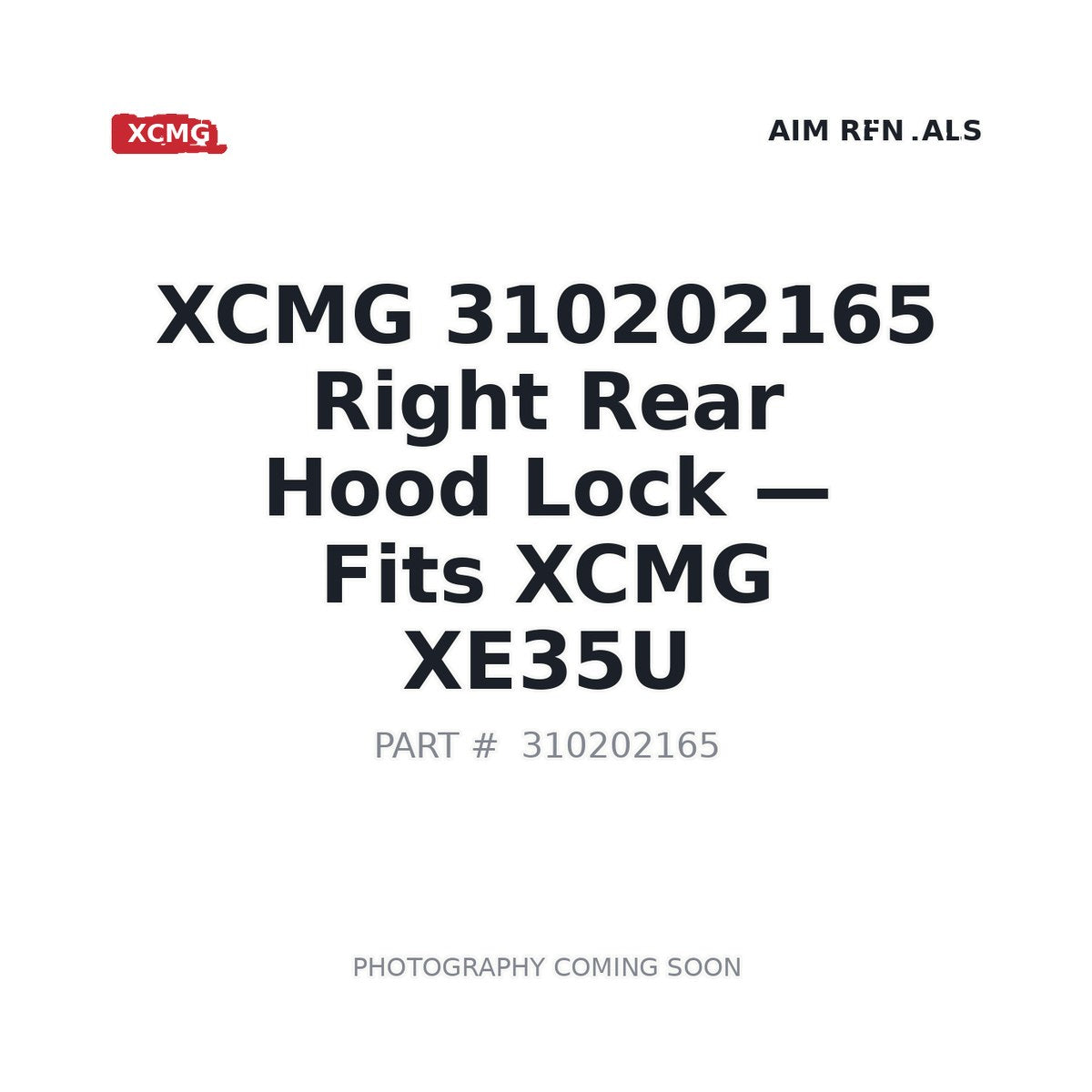 310202165 XCMG Right Rear Hood Lock - Fits XCMG XE35U