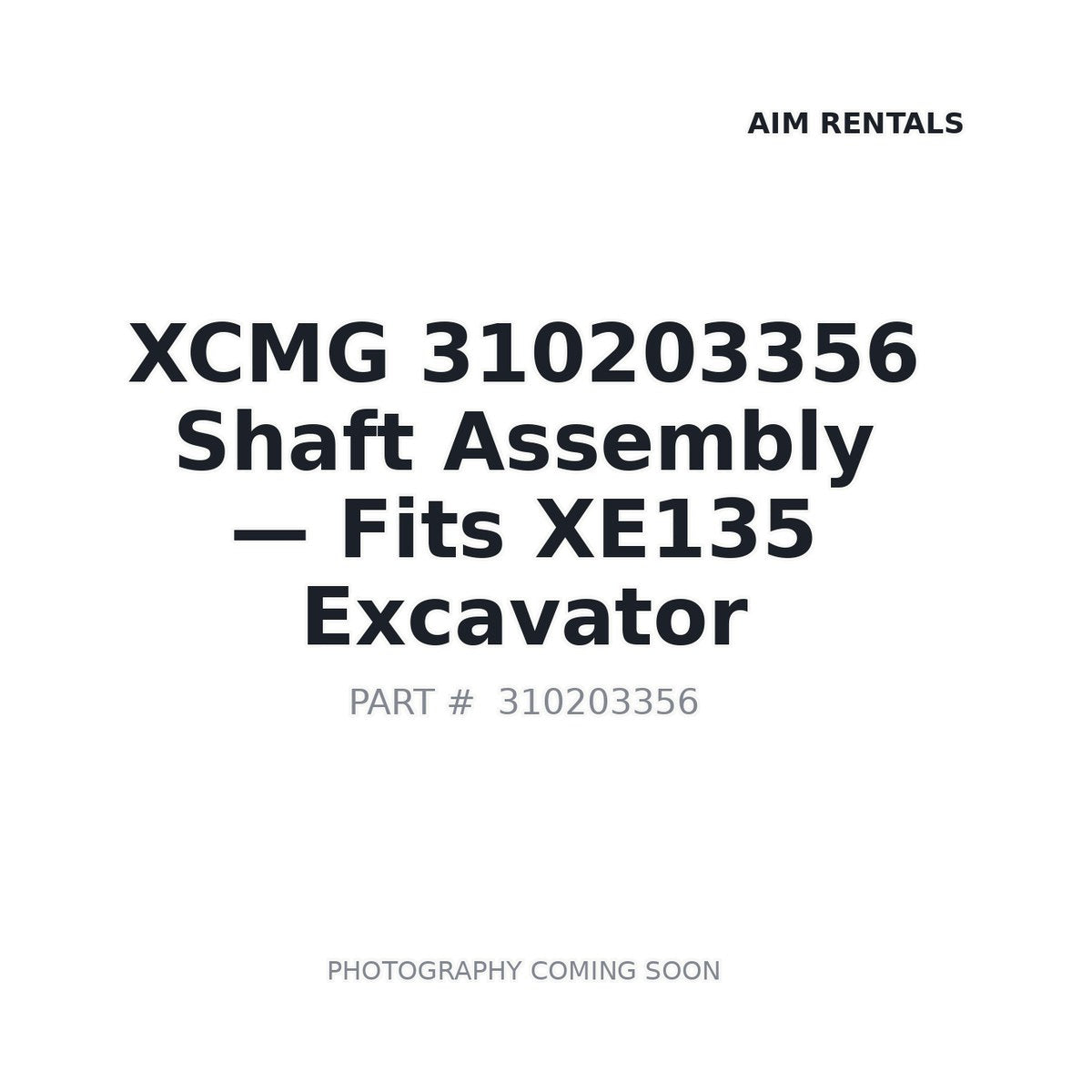 310203356 XCMG Excavator Pins