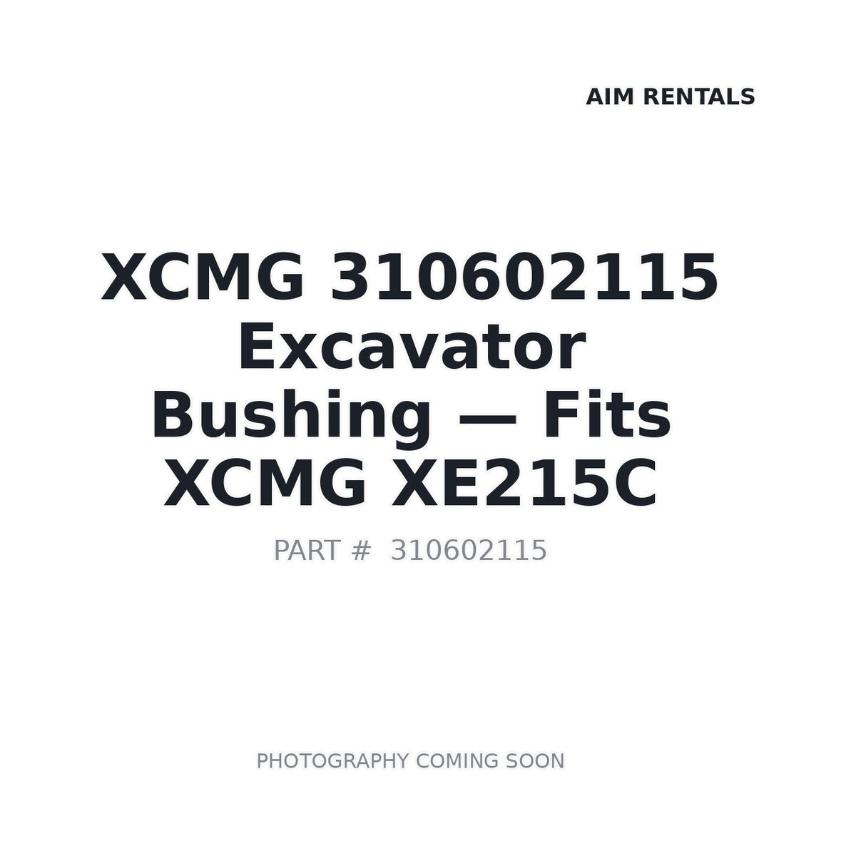 310602115 XCMG Excavator Bushing - Fits XCMG XE215C