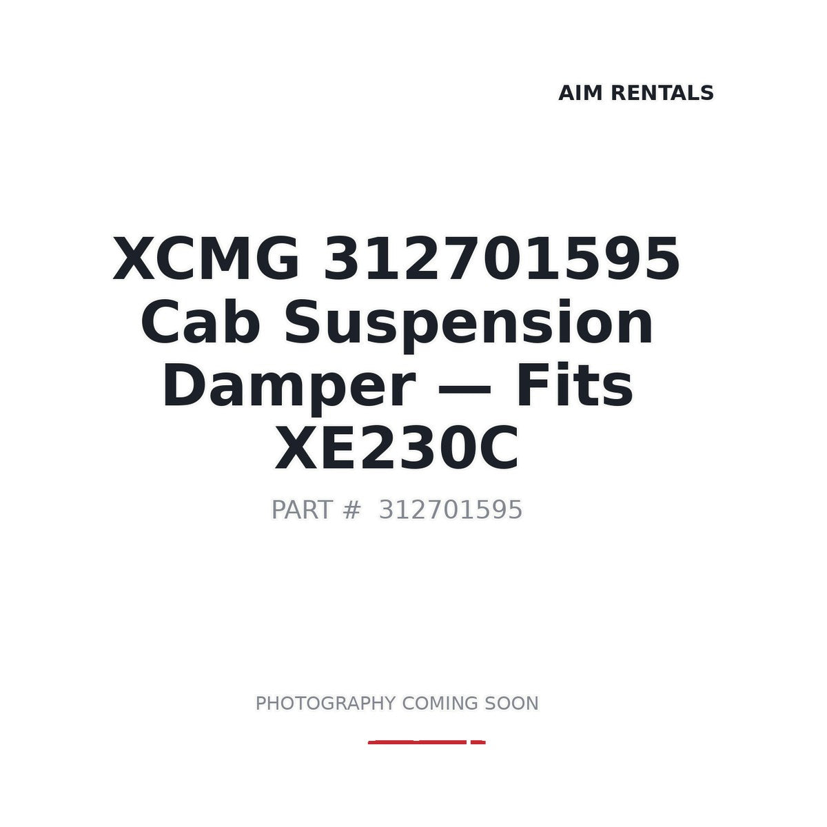 312701595 XCMG Cab Suspension Dampers