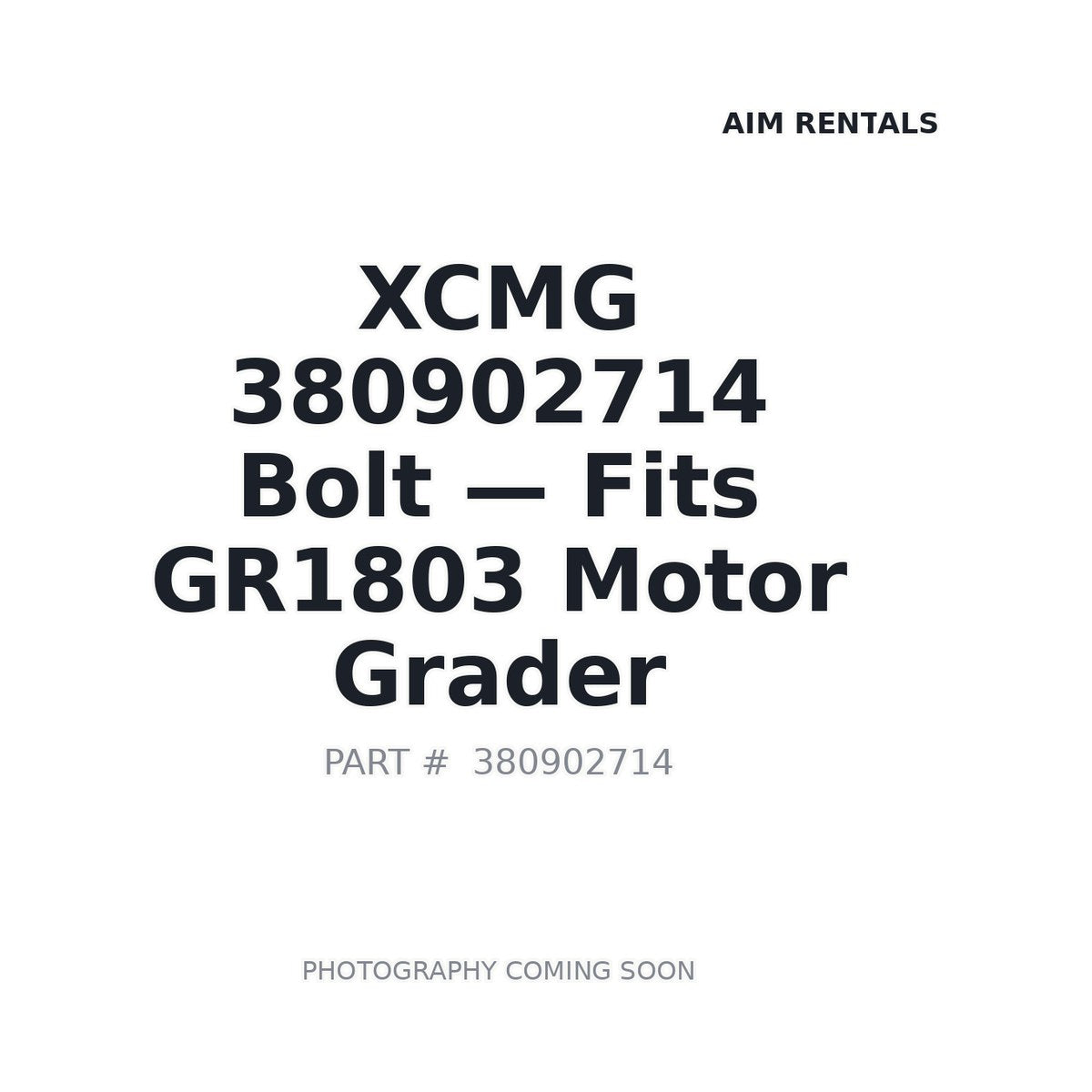 380902714 XCMG Bolts