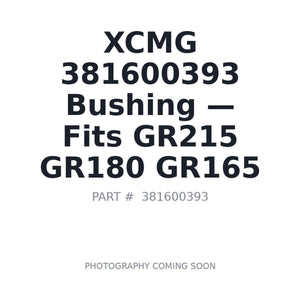 XCMG 381600393 Bushings | Fits XCMG GR215, XCMG GR180 | Stocked in BC, Ships Canada-Wide