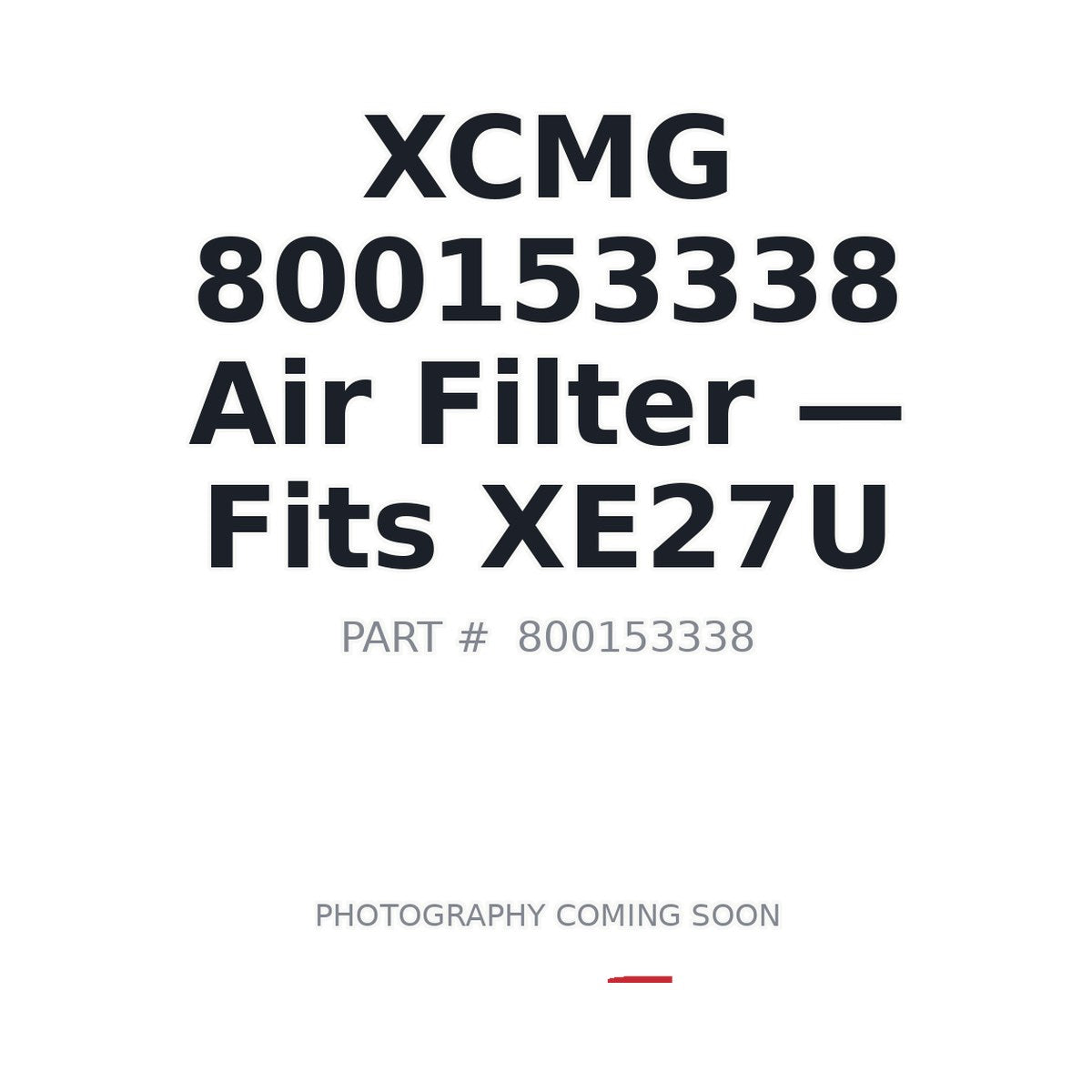 800153338 XCMG Filters