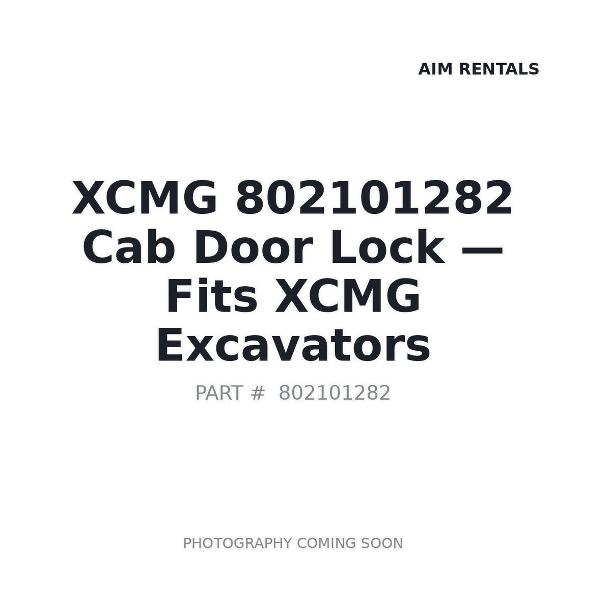 802101282 XCMG Cab Components