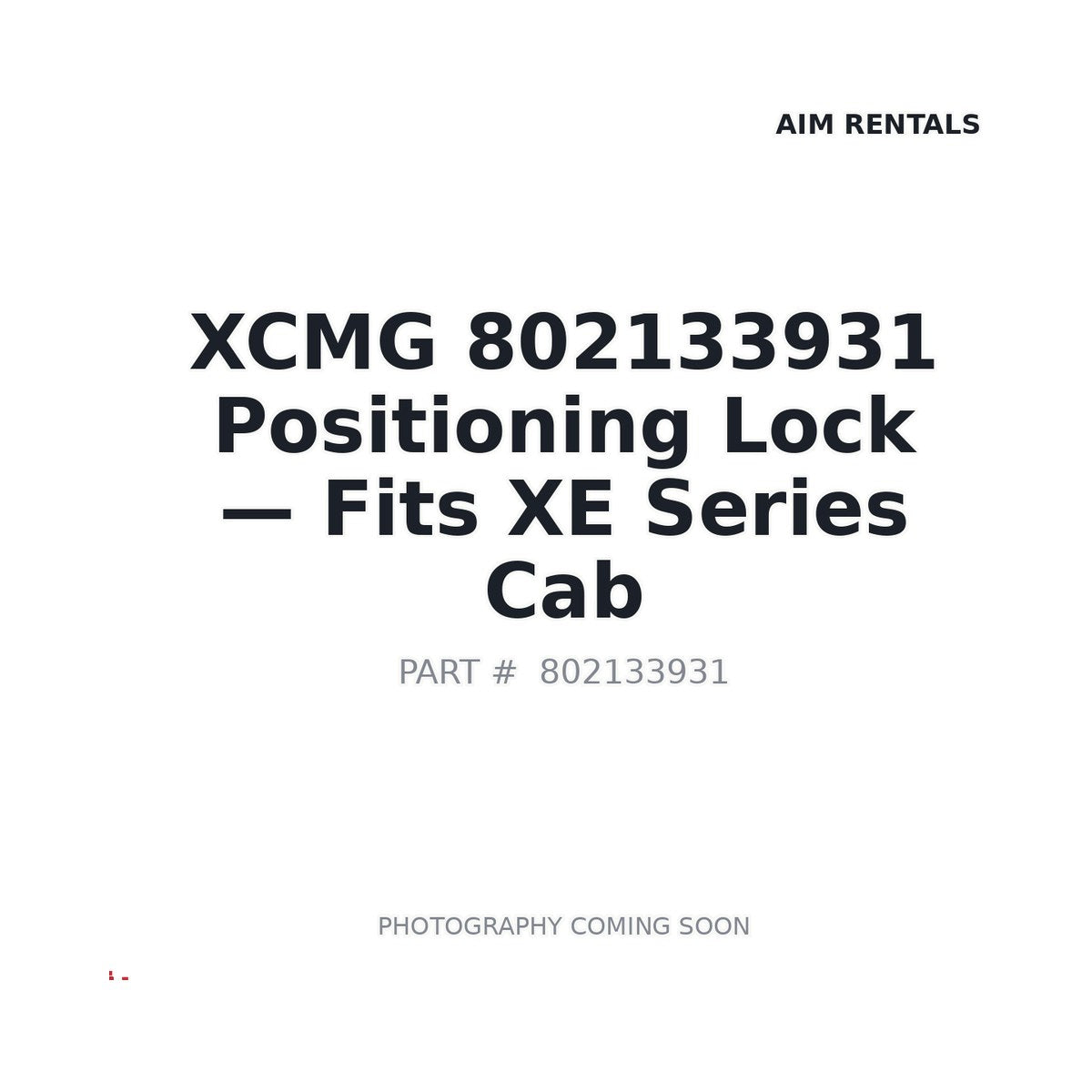 802133931 XCMG Cab Hardware