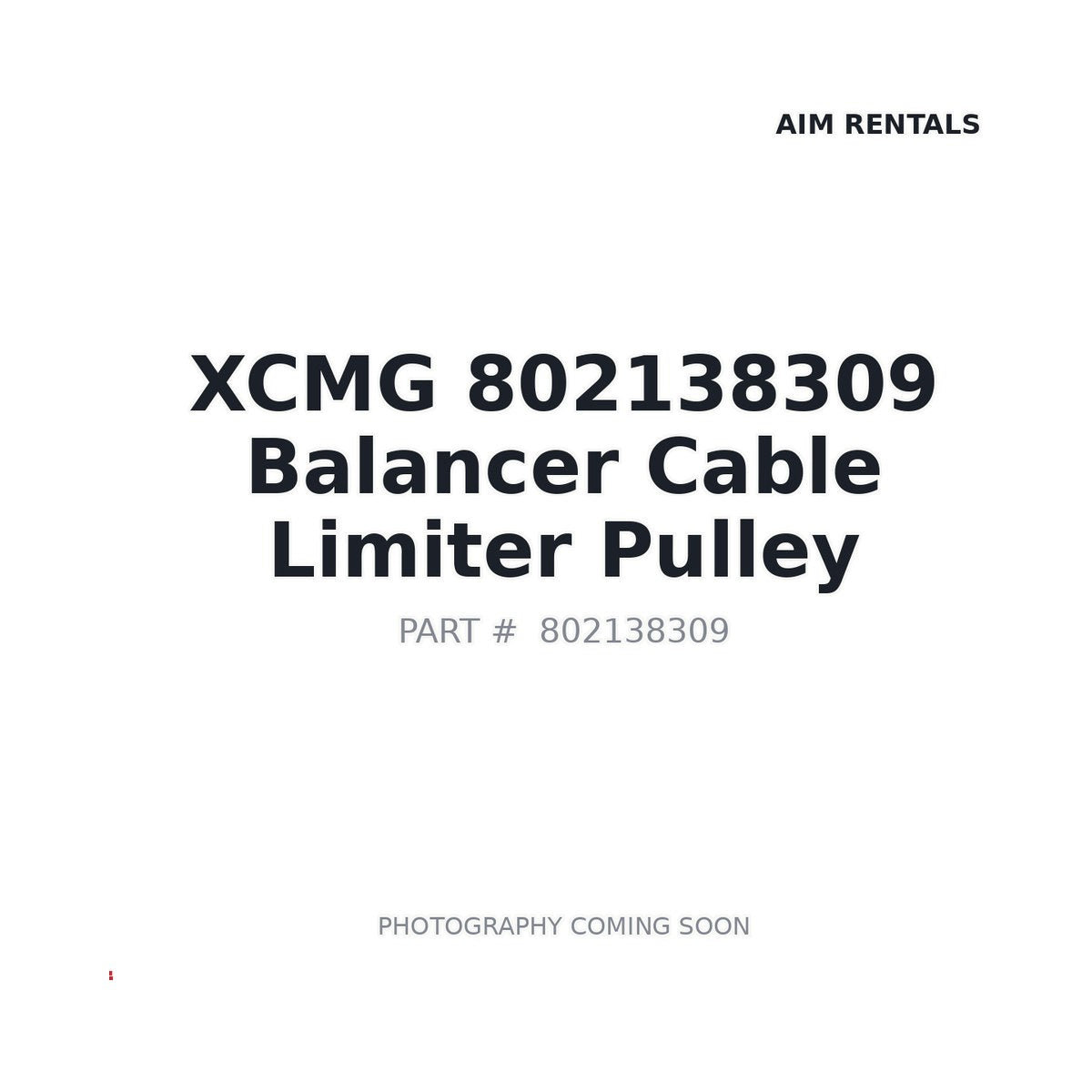 802138309 XCMG Pulley