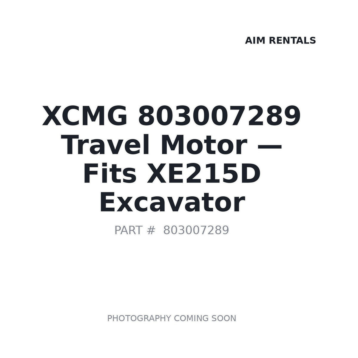 803007289 XCMG Final Drive Motors