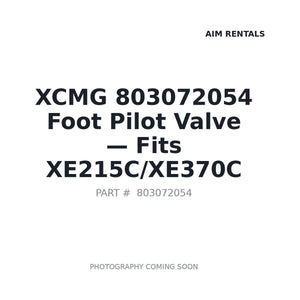 XCMG 803072054 Hydraulic Valves | Fits XCMG XE135B, XCMG XE215CA | Stocked in BC, Ships Canada-Wide