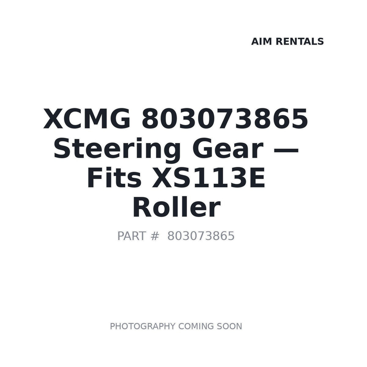 803073865 XCMG Steering Components