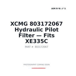 XCMG 803172067 Filters | Fits XCMG XE335C | Stocked in BC, Ships Canada-Wide