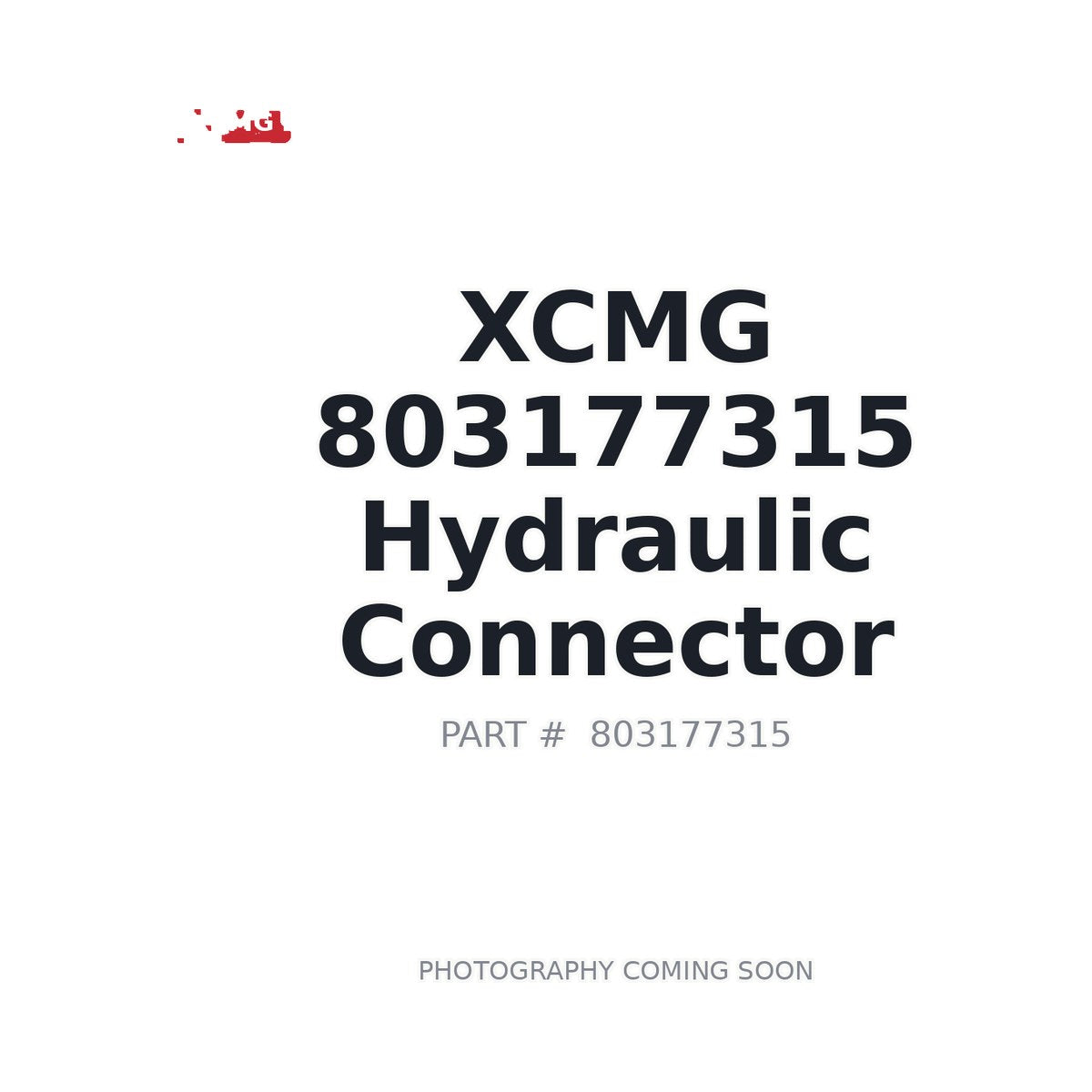 803177315 XCMG Hose Connector