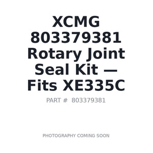 XCMG 803379381 Hydraulic Seals | Fits XCMG XE335C | Stocked in BC, Ships Canada-Wide