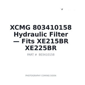 XCMG 803410158 Filters | Fits XCMG XE135D, XCMG XE150D | Stocked in BC, Ships Canada-Wide